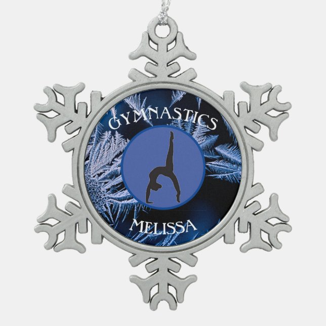 Gymnastique Flocon de neige Ornement encadré (Devant)