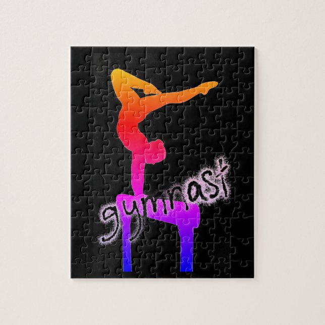 Gymnastique Funky Font Gymnast Puzzle (Vertical)