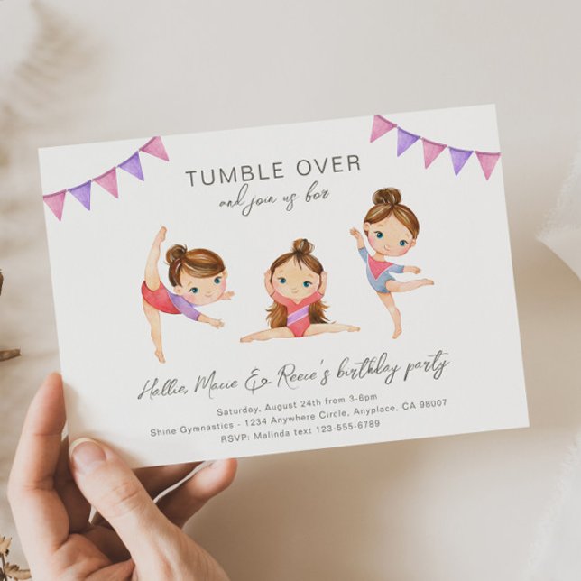 Gymnastique interarmées Invitation d'anniversaire (Créateur téléchargé)