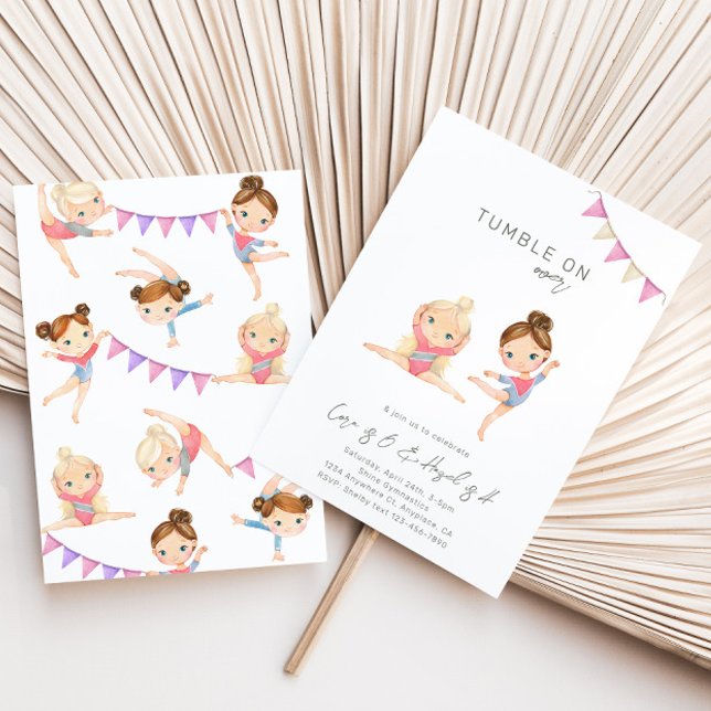 Gymnastique interarmées Invitation d'anniversaire (Créateur téléchargé)