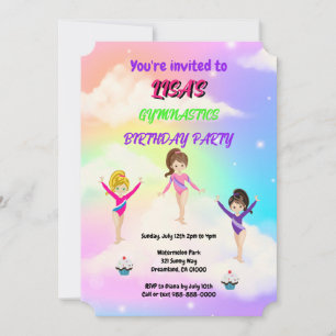 Gymnastique Invitation d'anniversaire   Gymnastiqu