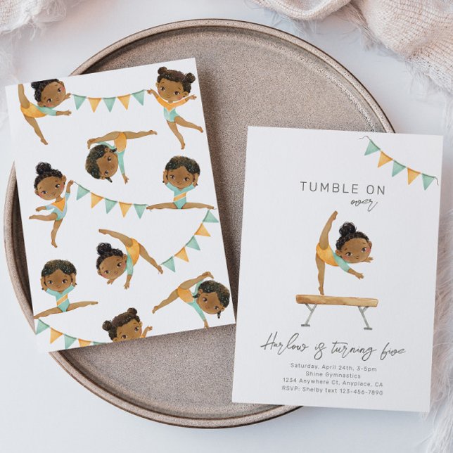 Gymnastique Invitation d'anniversaire | Gymnastiqu (Créateur téléchargé)