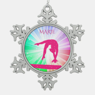 GYMNASTIQUE ORNEMENT DE L'ARBRE DE LA NEIGE DE L'E