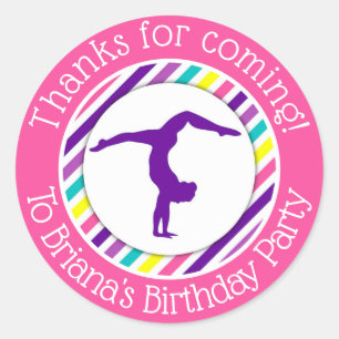 Gymnastique Parti Favoriser Sticker pour une fille