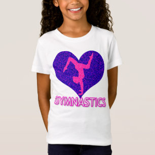 Gymnastique Parties scintillant Coeur T-shirt fill