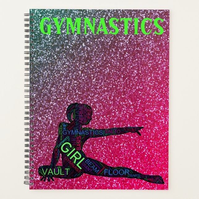 Gymnastique Pastèque Étincelle Néon Mot Art (Devant)