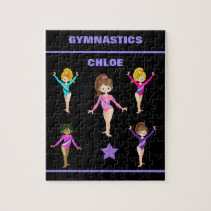Gymnastique personnalisation du puzzle de fille de
