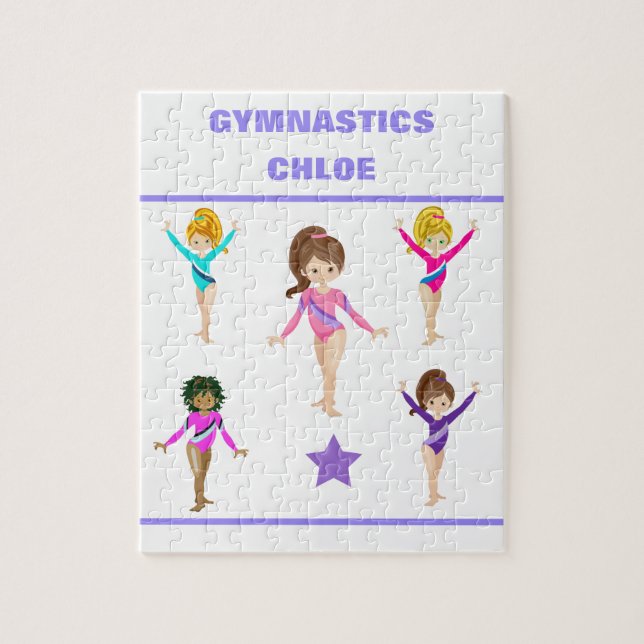 Gymnastique personnalisation gymnaste puzzle fille (Vertical)