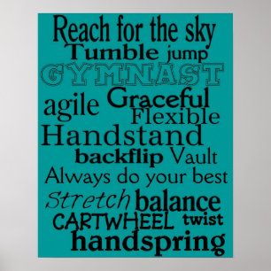 Gymnastique Poster Métro Art Décoration murale