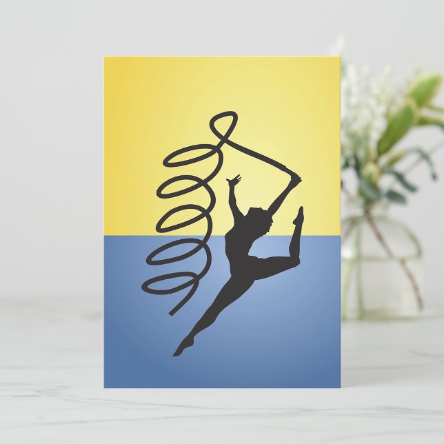 Gymnastique Ruban Invitations de routine (Créateur téléchargé)