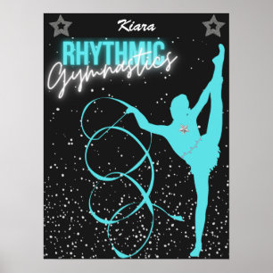 Gymnastique rythmique Poster Ruban et étoiles