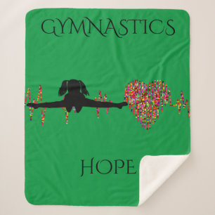 Gymnastique sherpa couverture avec nom personnalis