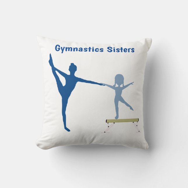 Gymnastique Soeurs Jeter Oreiller (Recto)