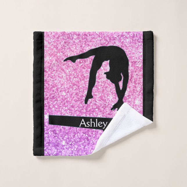 Gymnastique Solde poutre étincelante linge serviet (Gant de toilette)