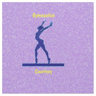 Gymnastique violet étincelante tissu de poutre