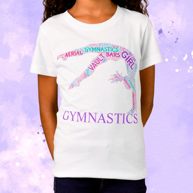 Gymnastique Word Art Handspring T-Shirt (Créateur téléchargé)