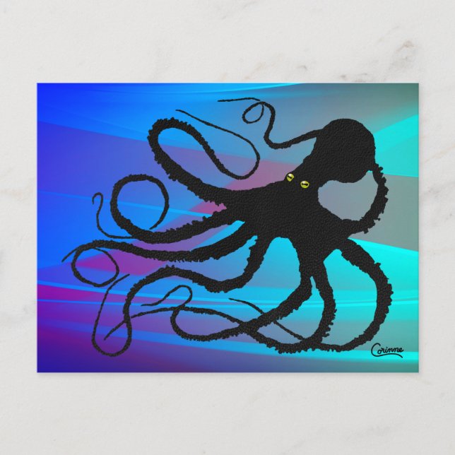 Gyotaku Octopus - Carte postale (Devant)