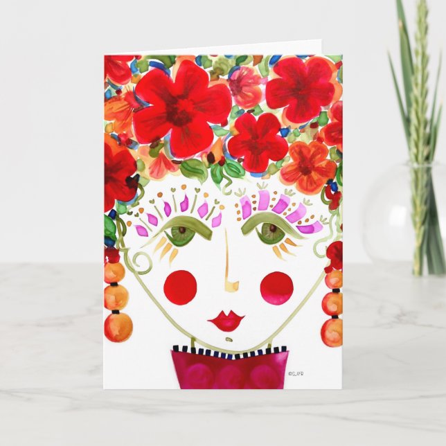 Gypsy Garden Girl Hibiscus - Carte de note (Devant)