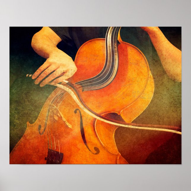 Gypsy Jazz Variation - Poster Surreal Cello (Devant)