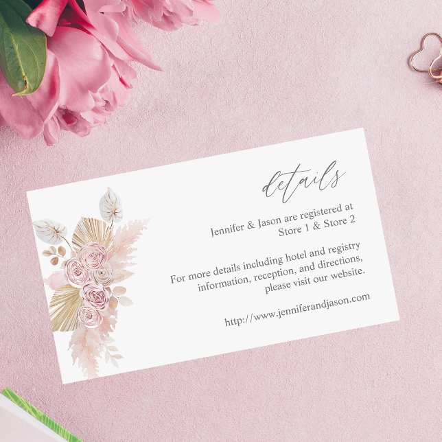 H Boho rose Floral SM Carte de boîtier 2 (Créateur téléchargé)