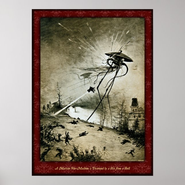 H G Wells War of the Worlds Poster 1 (Devant)