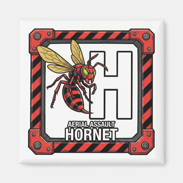 H is for Hornet – GTA Style ABC Learning Magnet (Devant)