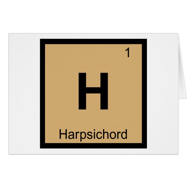H - Musique de Clavecin Chimie Tableau Périodique (Devant horizontal)