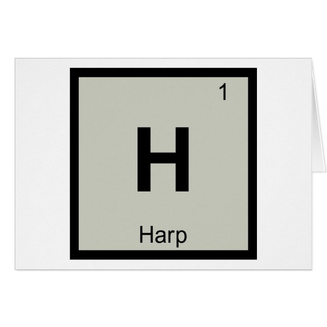 H - Musique de Harpe Chimie Symbole du Tableau Pér (Devant horizontal)