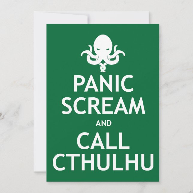 H.P. Invitations de Lovecraft Party - Appelez Cthu (Devant)