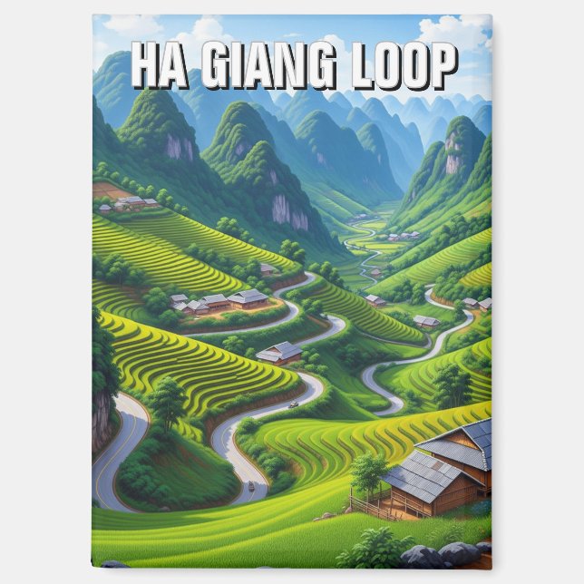 Ha Giang Loop Vietnam Travel Magnet (Recto)