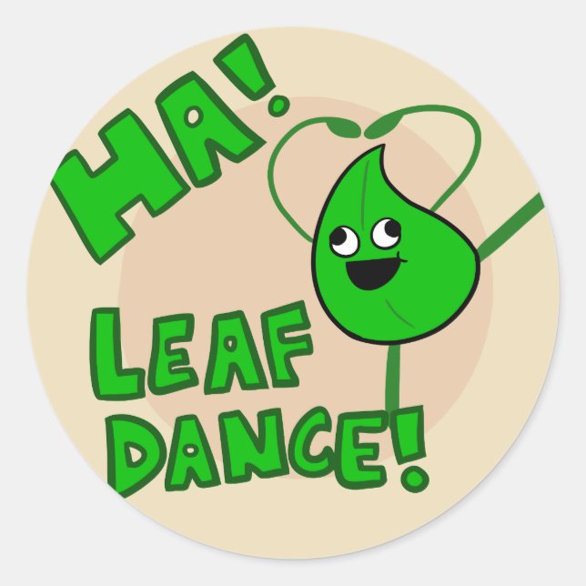 "Ha ! Leaf Dance" autocollant (Devant)
