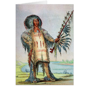 Ha-Na-Tah-Muah indien de Mandan, chef de loup