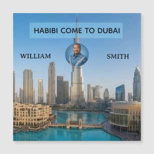 Habibi Venez à Dubaï Nom Personnalisé Voyage