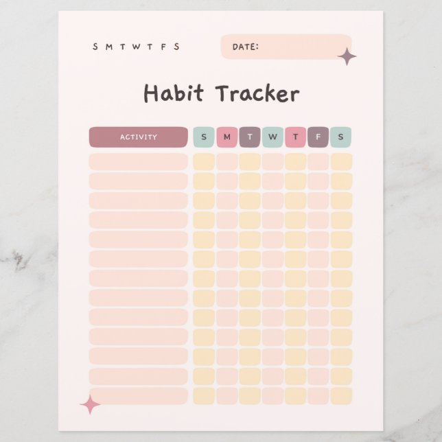 Habit Tracker Daily Checklist for Activities (Devant)