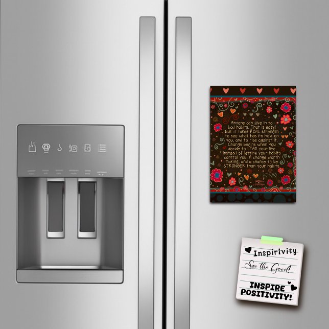 Habitudes motivationnelles Carte magnétique floral (Créateur téléchargé)