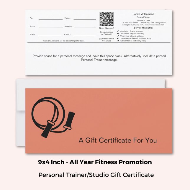 Habitudes saines et amicales Certificats cadeaux t (9x4 Inch, All Year Friendly Healthy Habits All Year Gift Certificates)