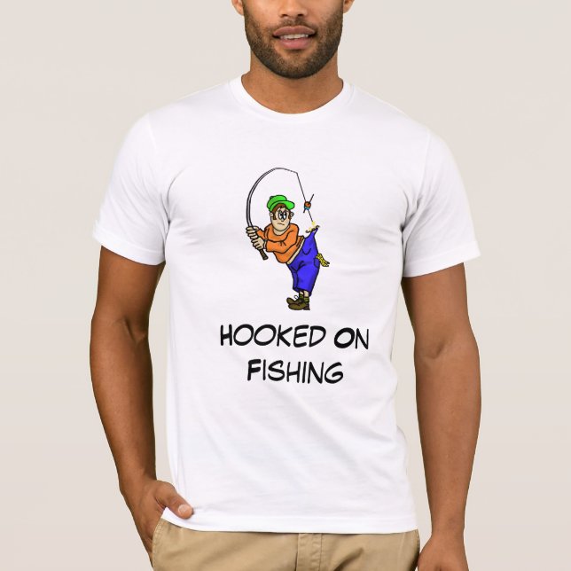 Haché sur le T-shirt de dessin de pêche (Devant)