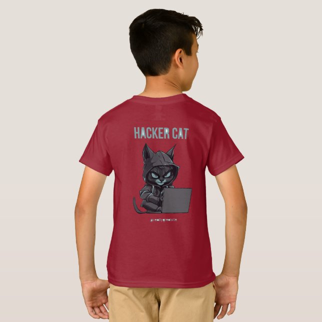 Hacker Cat T-Shirt (Dos entier)