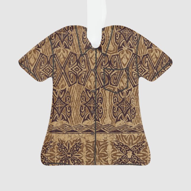 Haena Beach Hawaiian Primitive Tapa Aloha Shirt (devant)