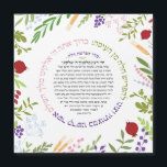 Hafrashat Challah Yehi Ratzon Bénédiction<br><div class="desc">Un bel aimant avec le texte intégral de la Bénédiction hébraïque a dit quand 'Prendre Challah' entouré de fleurs modernes, grains, et fruits d'Israël. Il est toujours agréable d'avoir cette Bénédiction pratique dans la cuisine où elle sera utilisée. Parfait comme un petit prendre la faveur de la Maison à un...</div>