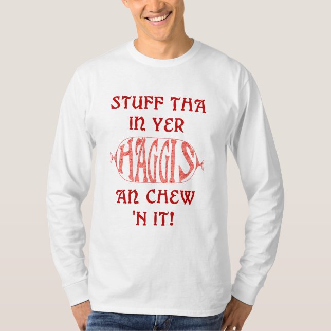Haggis Funny Scottish Dit T-shirt (Devant)