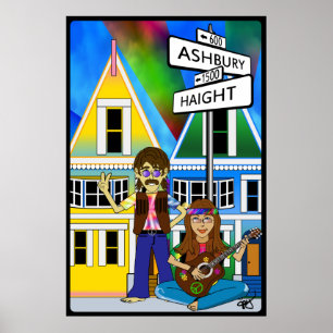 Haight Ashbury Affiche de l'été de l'amour