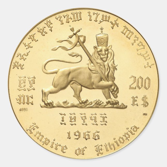 Haile Selassie Empire of Ethiopia Rasta Sticker (Devant)