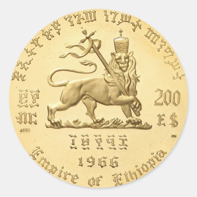 Haile Selassie Empire of Ethiopia Rasta Sticker (Devant)