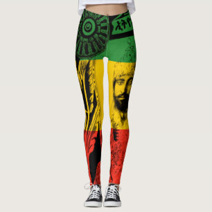 Haile Selassie Leggings Lion de Juda Design
