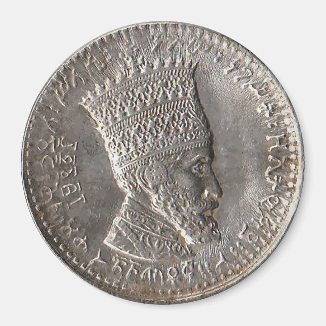 Haile Selassie Lord of Lords Classic Round Magnet (Devant)