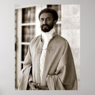 Haile Selassie - LUI - Rastafari - Affiche en bois