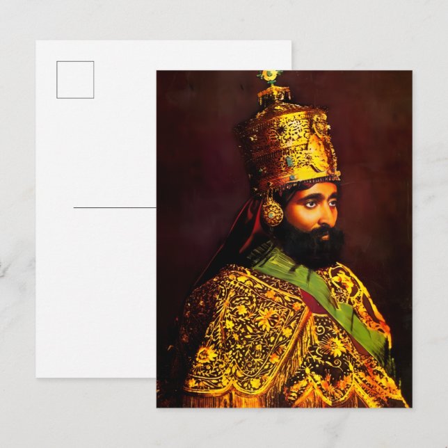 Haile Selassie - LUI - Rastafari - Carte postale (Devant / Derrière)
