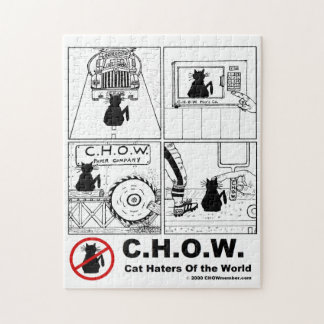 Haineux de chat du puzzle du monde