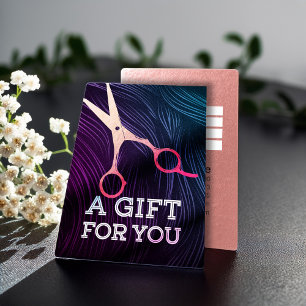 Hair Stylist Rose Gold Ciseaux Certificat cadeau